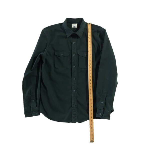 Old Navy Shirt Mens Size L Dark Green Regular Fit Coupe Standard Button Down - Picture 2 of 7